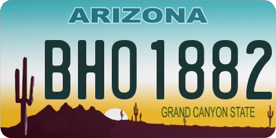 AZ license plate BHO1882