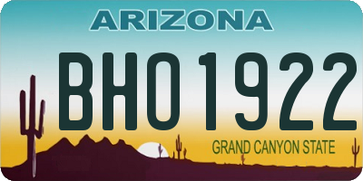 AZ license plate BHO1922