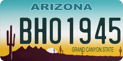 AZ license plate BHO1945