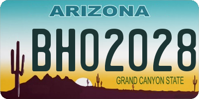 AZ license plate BHO2028