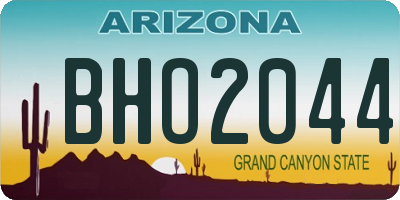 AZ license plate BHO2044