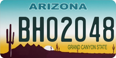 AZ license plate BHO2048