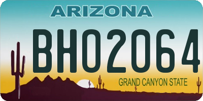 AZ license plate BHO2064