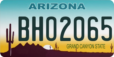 AZ license plate BHO2065