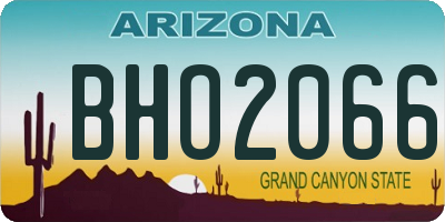 AZ license plate BHO2066