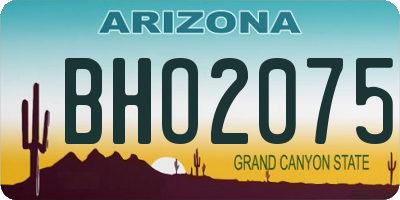 AZ license plate BHO2075