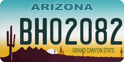 AZ license plate BHO2082