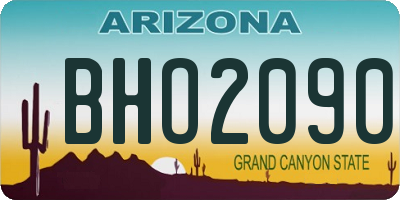 AZ license plate BHO2090