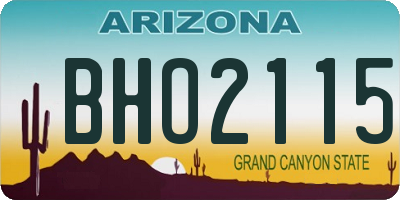 AZ license plate BHO2115