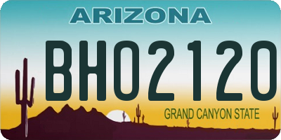 AZ license plate BHO2120
