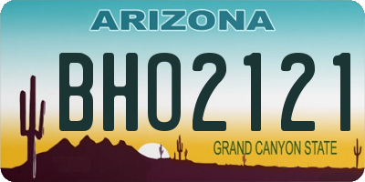 AZ license plate BHO2121