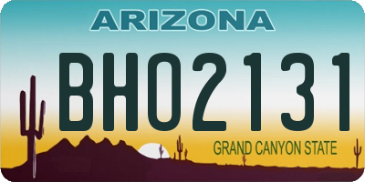 AZ license plate BHO2131