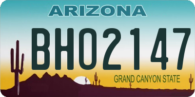 AZ license plate BHO2147