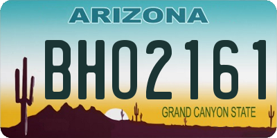 AZ license plate BHO2161