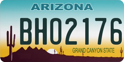 AZ license plate BHO2176