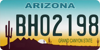 AZ license plate BHO2198