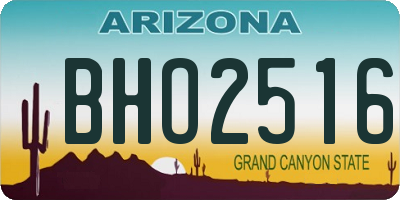 AZ license plate BHO2516