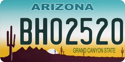 AZ license plate BHO2520