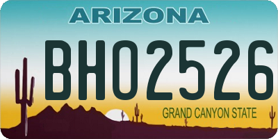 AZ license plate BHO2526