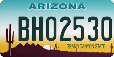 AZ license plate BHO2530