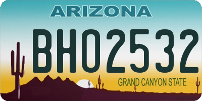 AZ license plate BHO2532
