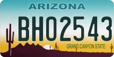 AZ license plate BHO2543