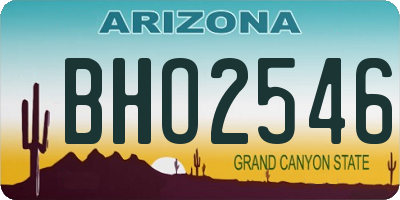 AZ license plate BHO2546