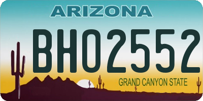 AZ license plate BHO2552