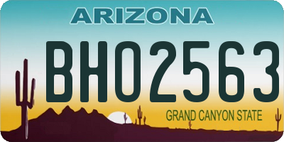 AZ license plate BHO2563