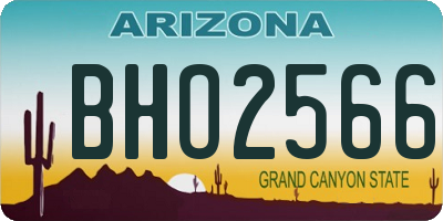 AZ license plate BHO2566