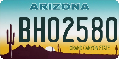 AZ license plate BHO2580