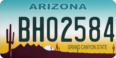 AZ license plate BHO2584