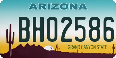 AZ license plate BHO2586