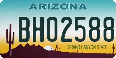 AZ license plate BHO2588