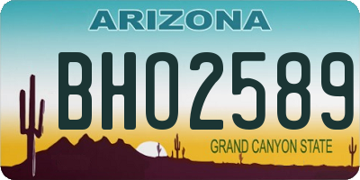 AZ license plate BHO2589