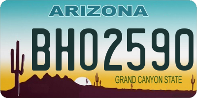 AZ license plate BHO2590