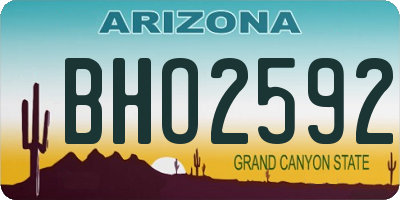 AZ license plate BHO2592