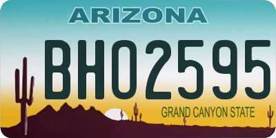 AZ license plate BHO2595