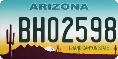 AZ license plate BHO2598