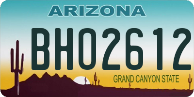 AZ license plate BHO2612