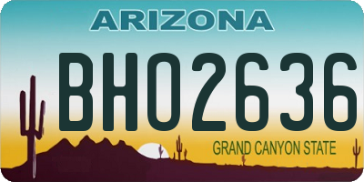 AZ license plate BHO2636