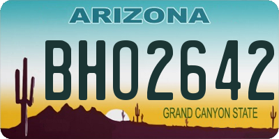 AZ license plate BHO2642