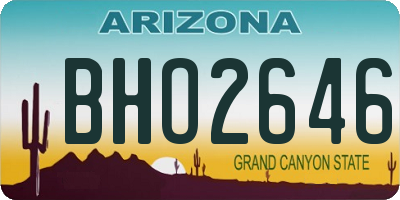AZ license plate BHO2646