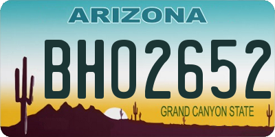 AZ license plate BHO2652