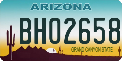 AZ license plate BHO2658