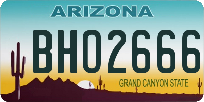 AZ license plate BHO2666