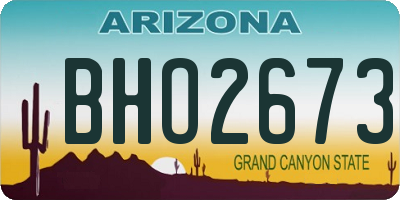 AZ license plate BHO2673