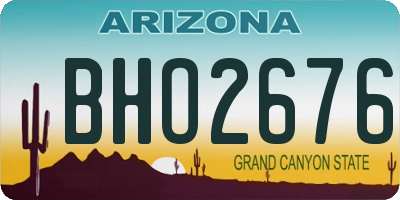 AZ license plate BHO2676