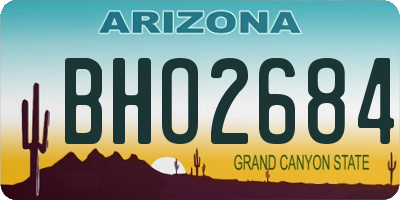 AZ license plate BHO2684