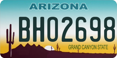 AZ license plate BHO2698